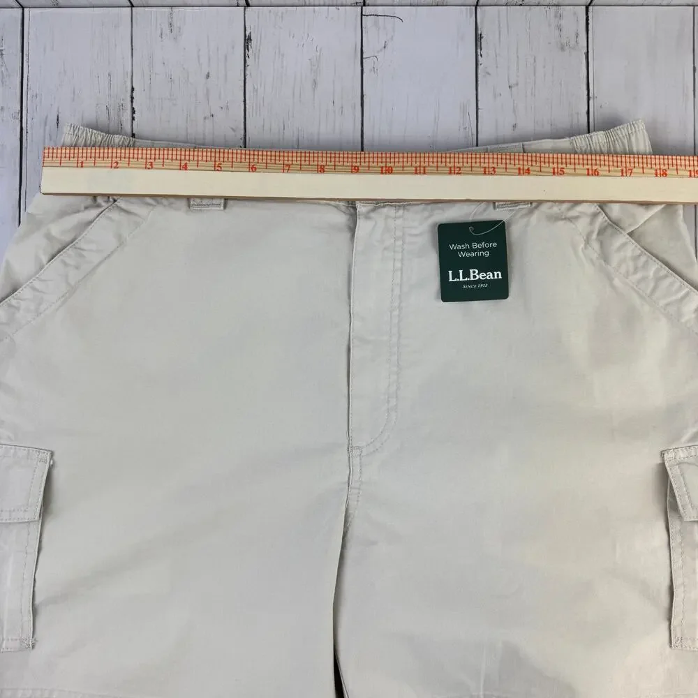 NWT L.L. Bean Stone Tropic-Weight Cargo Shorts Comfort Waist 6" Inseam Size 38 - Picture 12 of 14